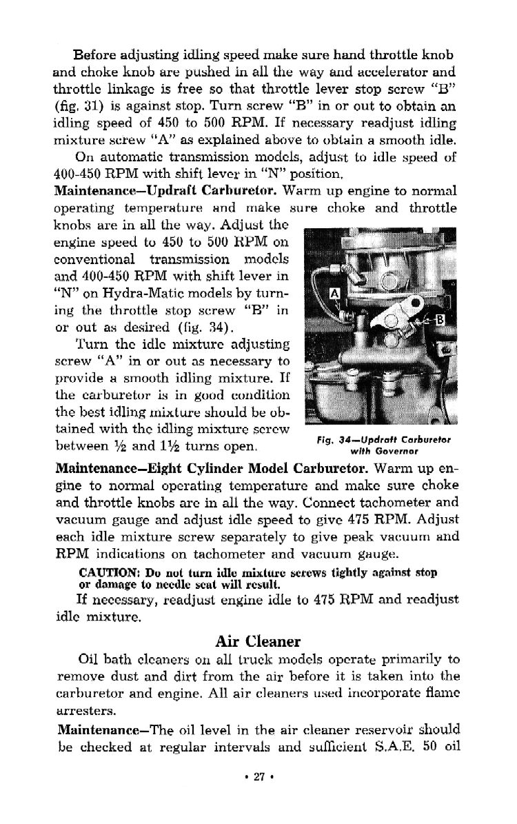 1956 Chevrolet Trucks Operators Manual Page 26